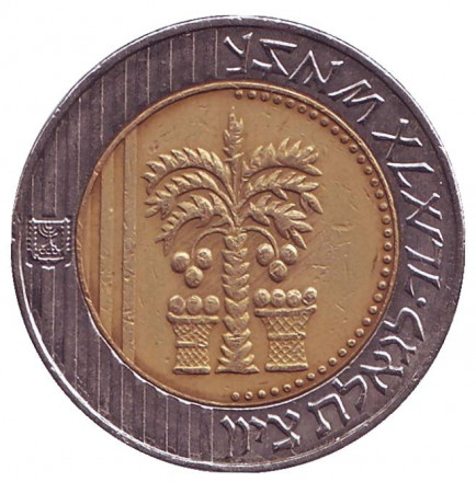 Монета 10 новых шекелей. 2005 год, Израиль. Монета 10 новых шекелей. 2005 год, Израиль.