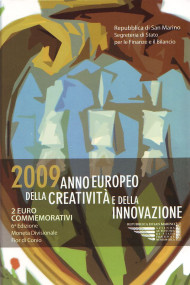 Монета 2 евро в буклете, 2009 год, Сан-Марино. Европейский год творчества и инноваций.
