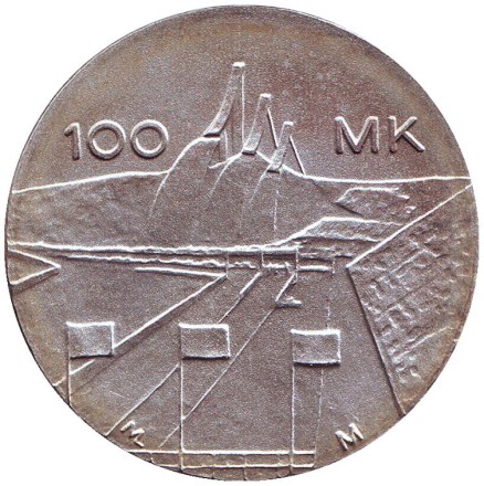 Монета 100 марок. 1989 год, Финляндия. Чемпионат мира по лыжным гонкам. Монета 100 марок. 1989 год, Финляндия. Чемпионат мира по лыжным гонкам.