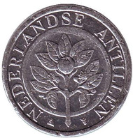Монета 5 центов, 2003 год, Нидерландские Антильские острова. Цветок апельсинового дерева. Монета 5 центов, 2003 год, Нидерландские Антильские острова. Цветок апельсинового дерева.
