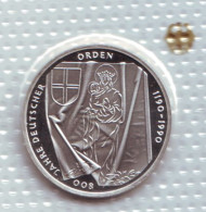 Монета 10 марок. 1990 год, ФРГ. 800-летие Тевтонского ордена. Proof. Монета 10 марок. 1990 год, ФРГ. 800-летие Тевтонского ордена. Proof.