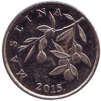 Монета 20 лип. 2015 год, Хорватия. Олива европейская.