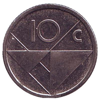 Монета 10 центов. 2016 год, Аруба.