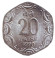 Монета 20 пайсов. 1990 год, Индия. (Без отметки монетного двора)