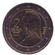 Монета 2 евро. 2002 год, Австрия. Монета 2 евро. 2002 год, Австрия.