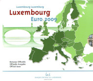Набор монет евро в буклете (9 шт.), 2009 год, Люксембург. Набор монет евро в буклете (9 шт.), 2009 год, Люксембург.