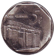 Монета 5 сентаво. 2002 год, Куба. Монета 5 сентаво. 2002 год, Куба.