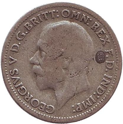 Монета 6 пенсов. 1932 год, Великобритания.