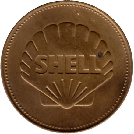 Жетон рекламный. Луи Блерио. Нефтегазовая компания Shell. 1969 год.