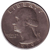 Вашингтон. Монета 25 центов. 1979 год, США.