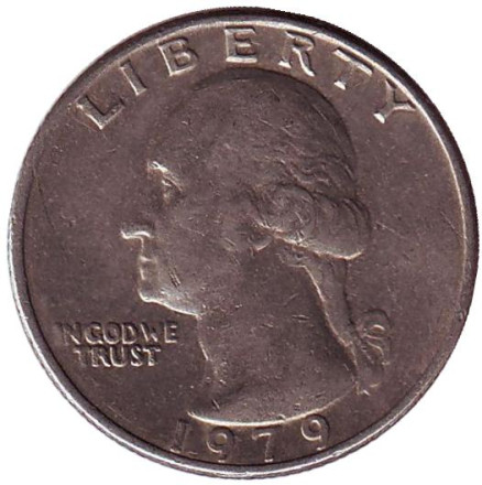 Монета 25 центов. 1979 год, США. Вашингтон.