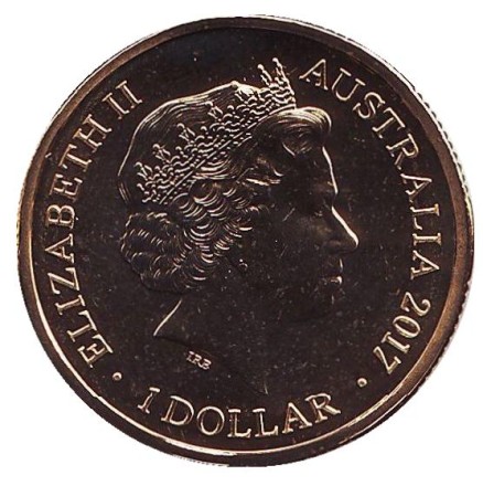 Монета 1 доллар. 2017 год, Австралия. 100 лет Транс-Австралийской железной дороге. (Отметка: "B").