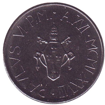 Монета 50 лир. 1978 год, Ватикан. Монета 50 лир. 1978 год, Ватикан.