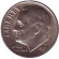 Монета 10 центов. 1982 (P) год, США. Рузвельт. Монета 10 центов. 1982 (P) год, США. Рузвельт.
