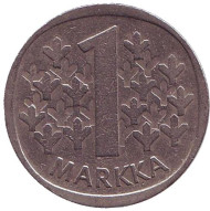 Монета 1 марка. 1970 год, Финляндия. Монета 1 марка. 1970 год, Финляндия.