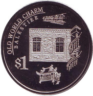 Монета 1 доллар. 2004 год, Сингапур. Балестье. Очарование Старого Света. Монета 1 доллар. 2004 год, Сингапур. Балестье. Очарование Старого Света.