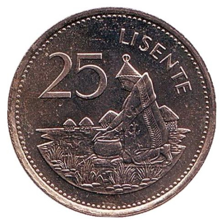 Монета 25 лисенте. 1979 год, Лесото.