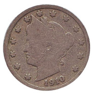 Монета 5 центов. 1910 год, США. Монета 5 центов. 1910 год, США.