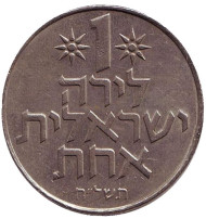 Монета 1 лира. 1978 год, Израиль. Монета 1 лира. 1978 год, Израиль.