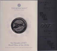 Монета 5 фунтов. 2024 год, Великобритания. Джеймс Бонд, агент 007. Снежный самолет. В буклете. Монета 5 фунтов. 2024 год, Великобритания. Джеймс Бонд, агент 007. Снежный самолет. В буклете.