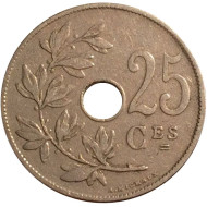 Монета 25 сантимов. 1921 год, Бельгия. (Belgique) Монета 25 сантимов. 1921 год, Бельгия. (Belgique)