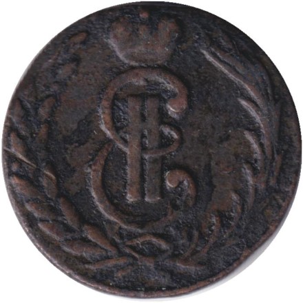 Монета 1 копейка. 1772 год, Российская империя. (Сибирская монета). Монета 1 копейка. 1772 год, Российская империя. (Сибирская монета).