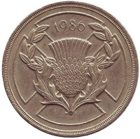XIII Игры Содружества. Монета 2 фунта. 1986 год, Великобритания.