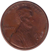 Монета 1 цент. 1976 год (D), США. Линкольн. Монета 1 цент. 1976 год (D), США. Линкольн.