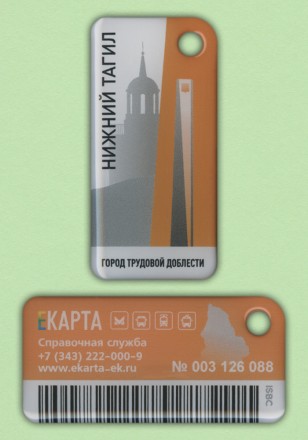 Комплект из 4-х транспортных карт и 4-х брелоков "ЕКАРТА". 2025 год, Екатеринбург. 80 лет Победы.