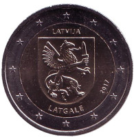 Латгале. Исторические области Латвии. Монета 2 евро. 2017 год, Латвия.