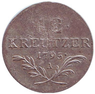 Монета 12 крейцеров. 1795 год (A), Австрийская империя. Монета 12 крейцеров. 1795 год (A), Австрийская империя.