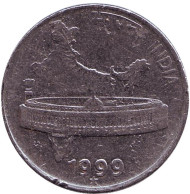 Монета 50 пайсов. 1999 год, Индия. ("*" - Хайдарабад). Монета 50 пайсов. 1999 год, Индия. ("*" - Хайдарабад).