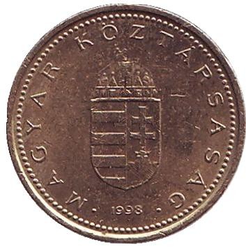 Монета 1 форинт. 1998 год, Венгрия. Монета 1 форинт. 1998 год, Венгрия.