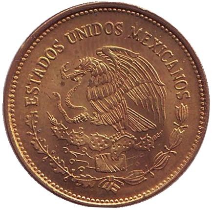 Монета 20 сентаво. 1984 год, Мексика. aUNC. Ольмекская культура.