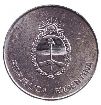 Монета 1000 аустралей. 1991 год, Аргентина.