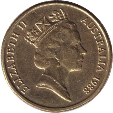 Монета 1 доллар. 1988 год, Австралия. 200 лет Австралии. Кенгуру. Монета 1 доллар. 1988 год, Австралия. 200 лет Австралии. Кенгуру.