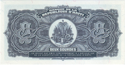Банкнота 2 гурда. 1990 год, Гаити. Цитадель Лаферьер. Банкнота 2 гурда. 1990 год, Гаити. Цитадель Лаферьер.