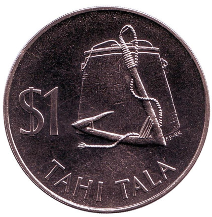 Монета 1 тала. 1979 год, Токелау. Снасти.