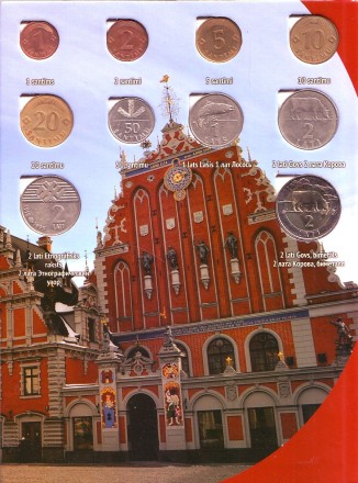 Набор монет Латвии. (33 шт.) 1992 - 2013 гг., Латвия. Набор монет Латвии. (33 шт.) 1992 - 2013 гг., Латвия.