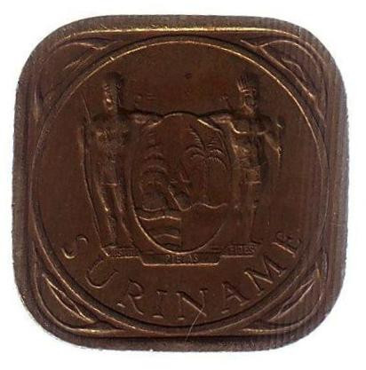 Монета 5 центов. 1972 год, Суринам.