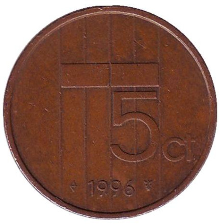 5 центов. 1996 год, Нидерланды.