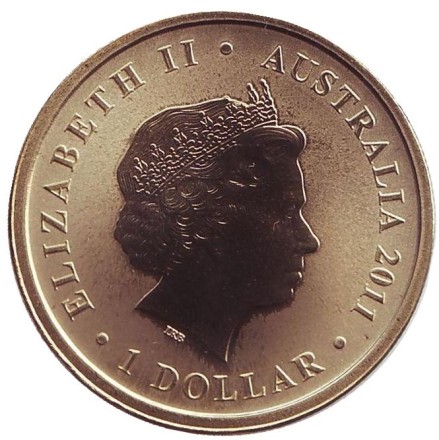 Монета 1 доллар. 2011 год, Австралия. 150 лет со дня рождения Нелли Мельбы.