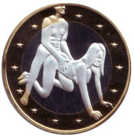 6 эросов (Sex euros). Сувенирный жетон. (Вар. 5) 6 эросов (Sex euros). Сувенирный жетон. (Вар. 5)
