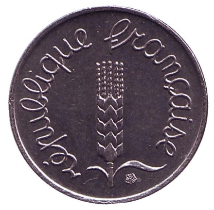 Монета 1 сантим. 1978 год, Франция. Монета 1 сантим. 1978 год, Франция.