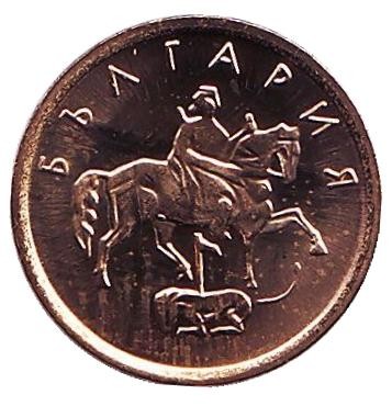 Монета 1 стотинка. 2000 год, Болгария. UNC. (Магнитная)