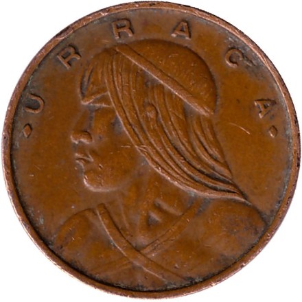 Монета 1 сентесимо. 1962 год, Панама.