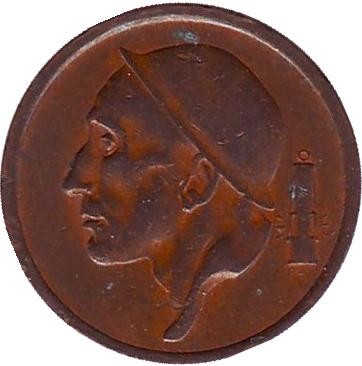 Монета 20 сантимов. 1954 год, Бельгия. (Belgie)