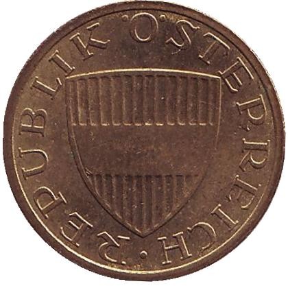 Монета 50 грошей. 1995 год, Австрия. Монета 50 грошей. 1995 год, Австрия.