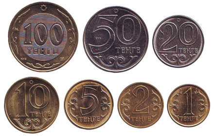 Набор монет Казахстана (7 монет). 2000-2018 гг., Казахстан.