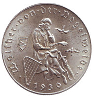 Монета 2 шиллинга. 1930 год, Австрия. 700 лет со дня смерти Вальтера фон дер Фогельвейде. Монета 2 шиллинга. 1930 год, Австрия. 700 лет со дня смерти Вальтера фон дер Фогельвейде.